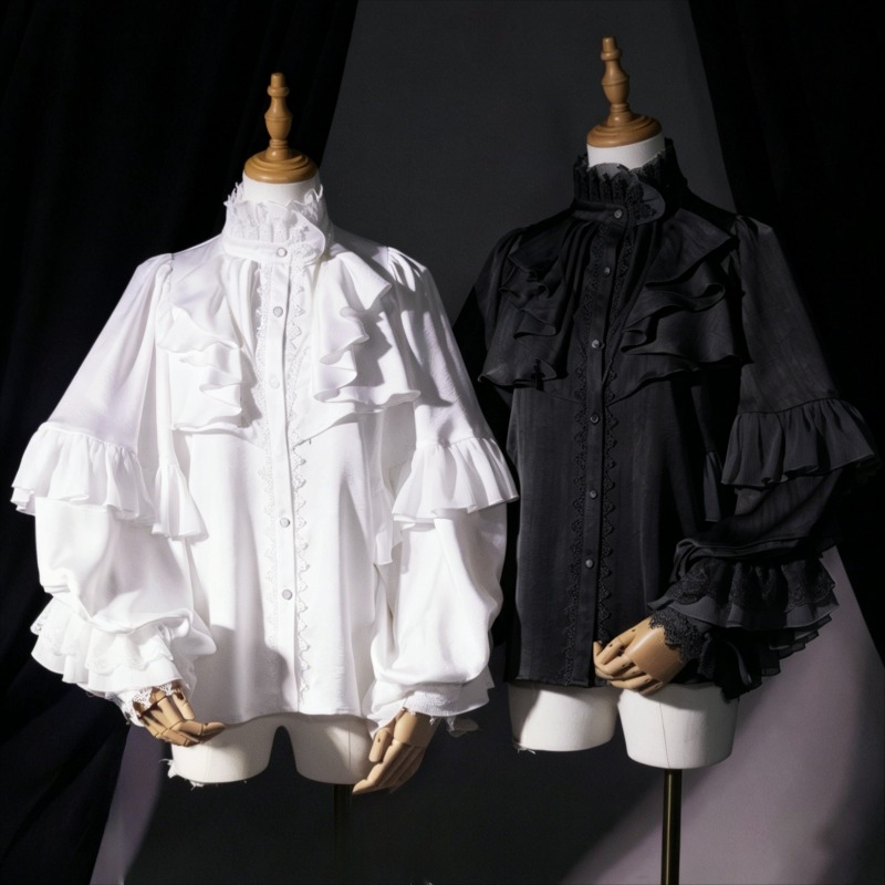 Y2K Winter Clothing - Spring Vintage Gothic Lolita Style Shirt