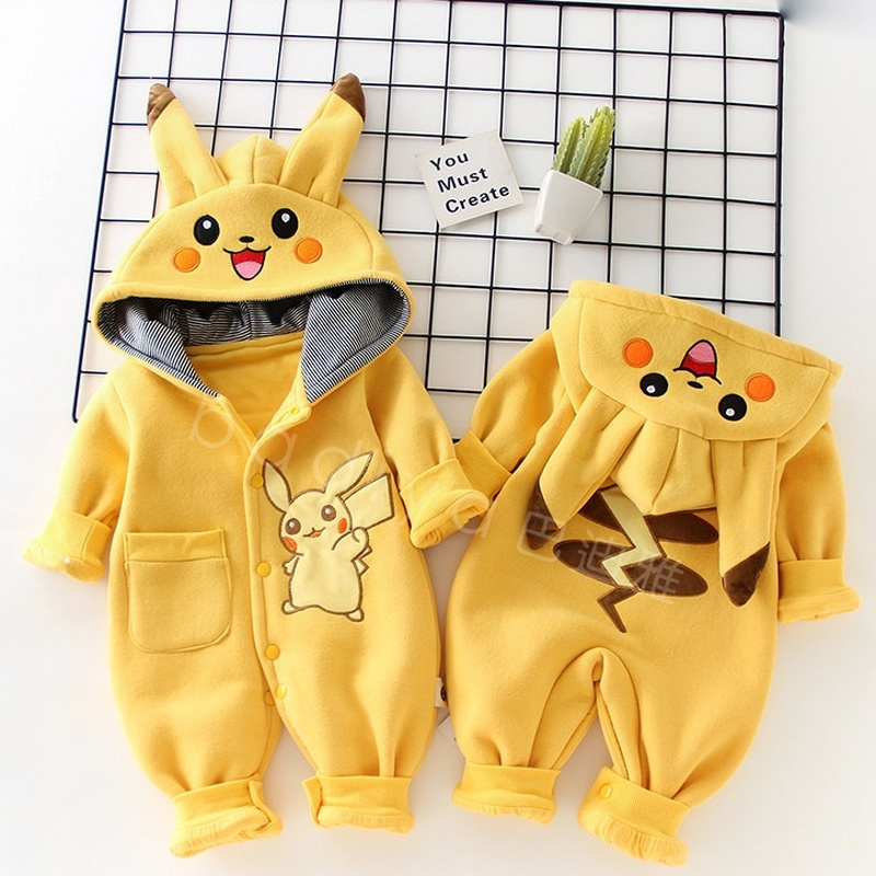 Winter Clothing For Kids - Cartoon Pocket Monsters Baby Pyjamsa Newborn