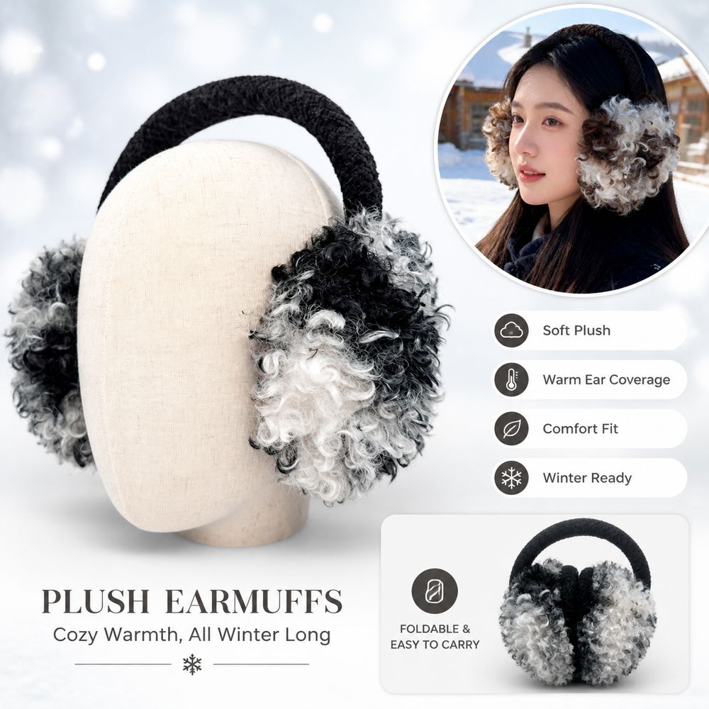 Ear Muff Foldable - New Foldable Earmuffs Soft Knitted Headband