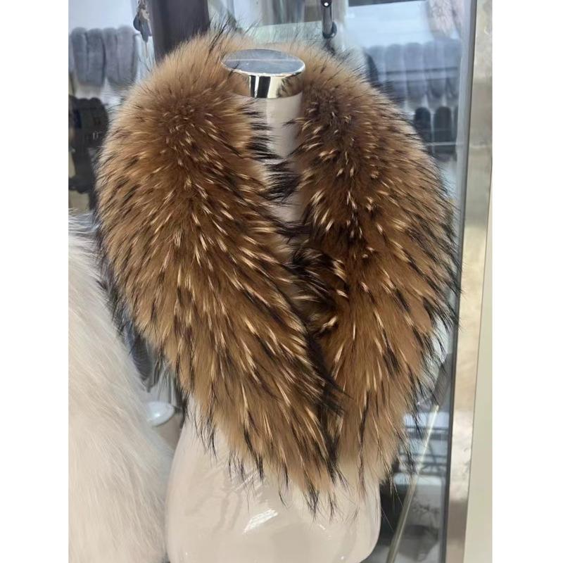 Winter Clothing Essentials - Raccoon Fur Collar Female Winter Fur