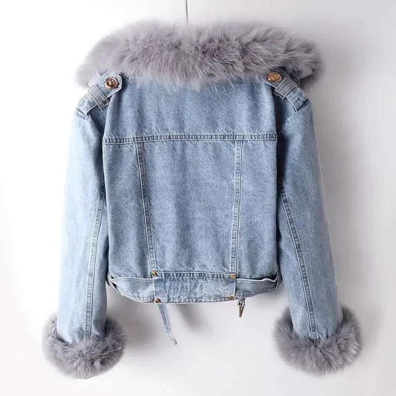 Denim Jacket for Women Short T - огляд і ціна Y2K Winter Clothing