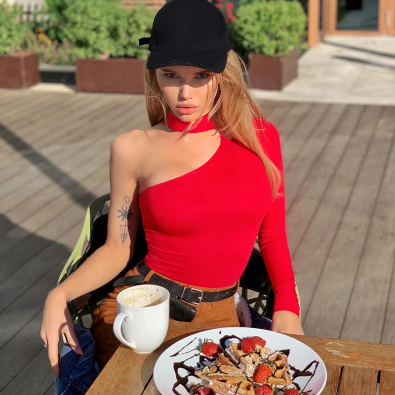 Halter One-shoulder Sexy Bodys - огляд і ціна Y2K Winter Clothing