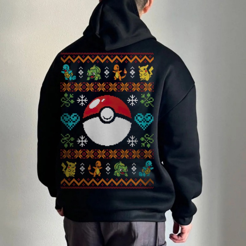 Black Oversized 4xl Pok É Mon  - огляд і ціна Y2K Winter Clothing