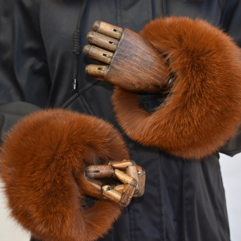 Fox Fur Cuffs For Women Whole  - огляд і ціна Winter Clothing Essentials