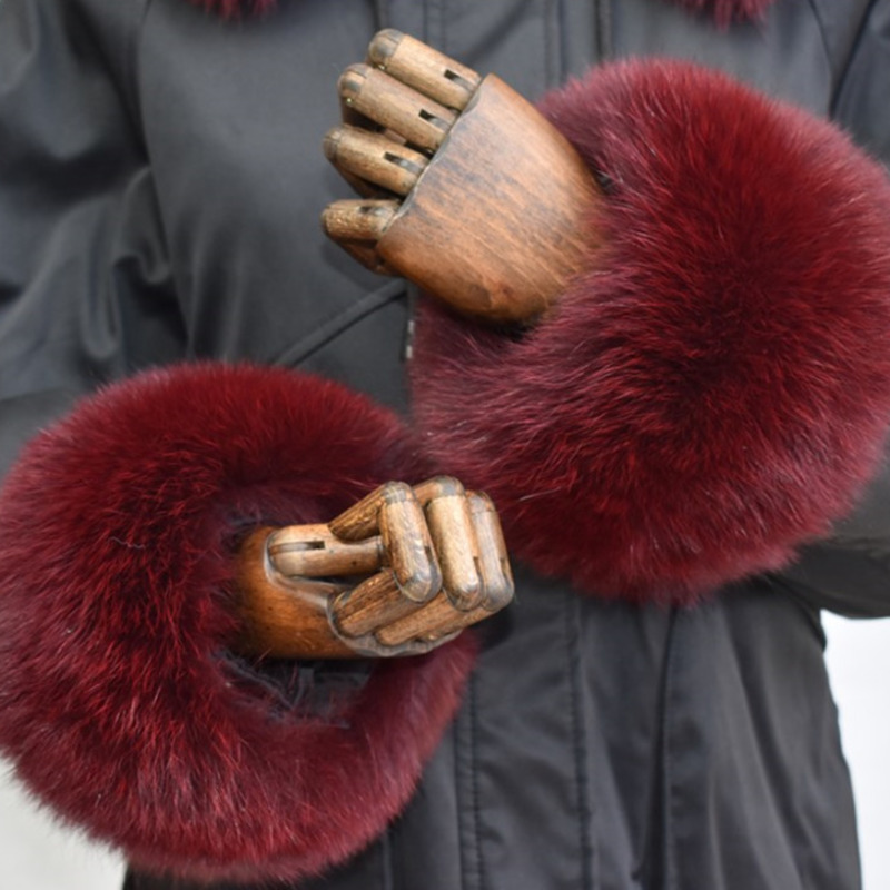 Fox Fur Cuffs For Women Whole  - огляд і ціна Winter Clothing Essentials