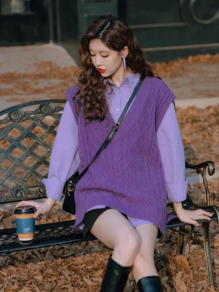Waistcoat Purple V-neck Lady S - огляд і ціна Winter Clothing Trends