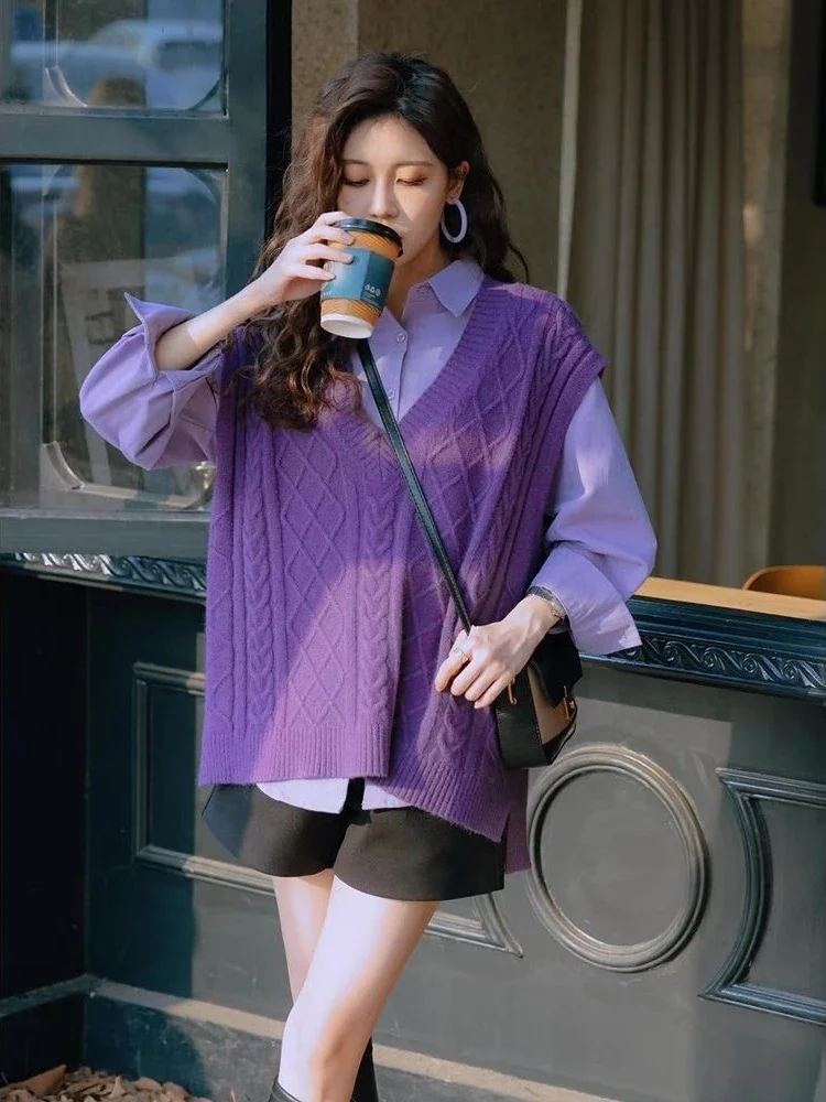 Waistcoat Purple V-neck Lady S - огляд і ціна Winter Clothing Trends