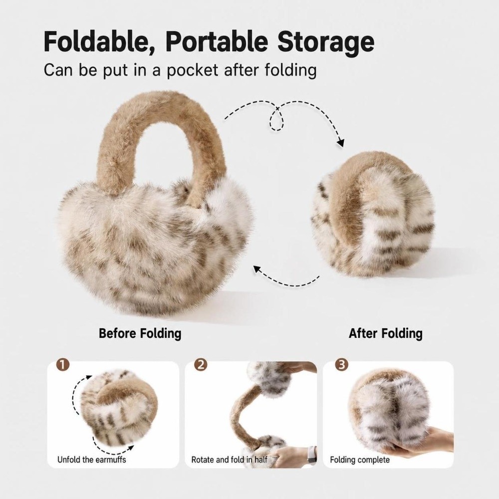 Vintage Windproof Faux Fur Ear - огляд і ціна Ear Muff Foldable