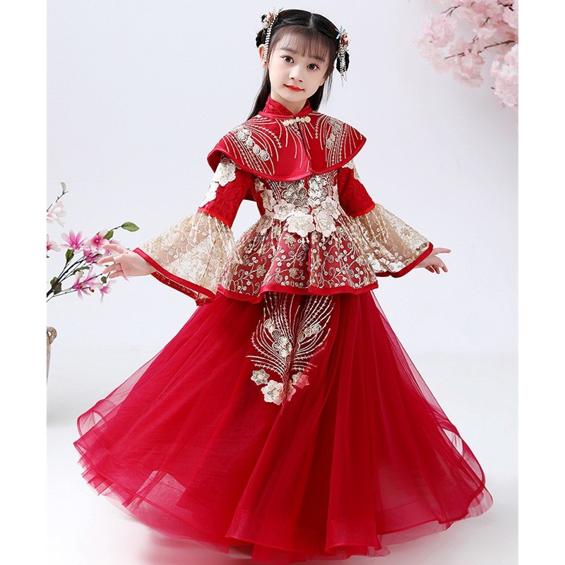 Girls Hanfu Cheongsam Costume  - огляд і ціна Winter Clothing For Kids