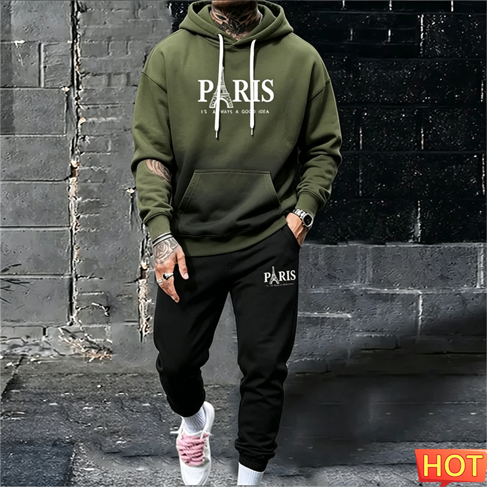 Autumn/Winter Men's Hoodie Set - огляд і ціна Y2K Winter Clothing