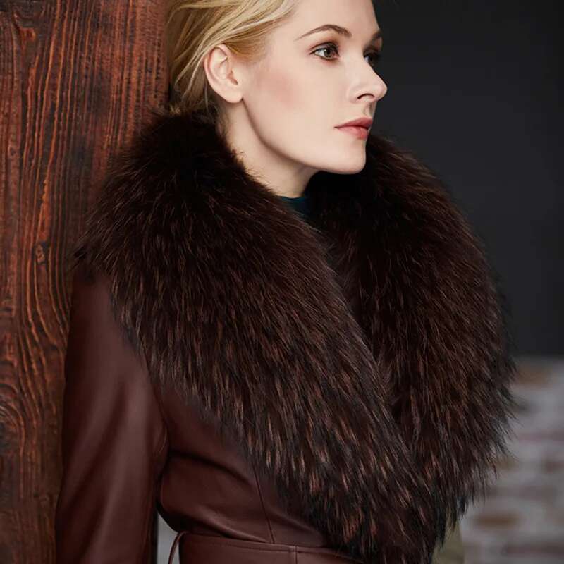 Raccoon Fur Collar Female Wint - огляд і ціна Winter Clothing Essentials